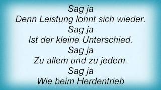 19547 Pur - Sag Ja! Lyrics