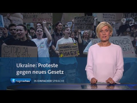 tagesschau in Einfacher Sprache 19:00 Uhr, 23.07.2025