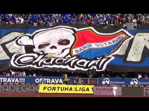 FC Banik Ostrava vs SK Slavia Praha 2:1, Choreo/Pyro/Support