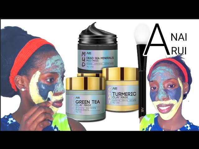 Vídeo relacionado con ANAiRUi Mascarillas Faciales de Cúrcuma + Mascarilla Arcilla Té Verde + Mascarilla de barro del Mar Muerto - Para limpieza facial profunda, hidratante e purificante, desintoxicante, 210g