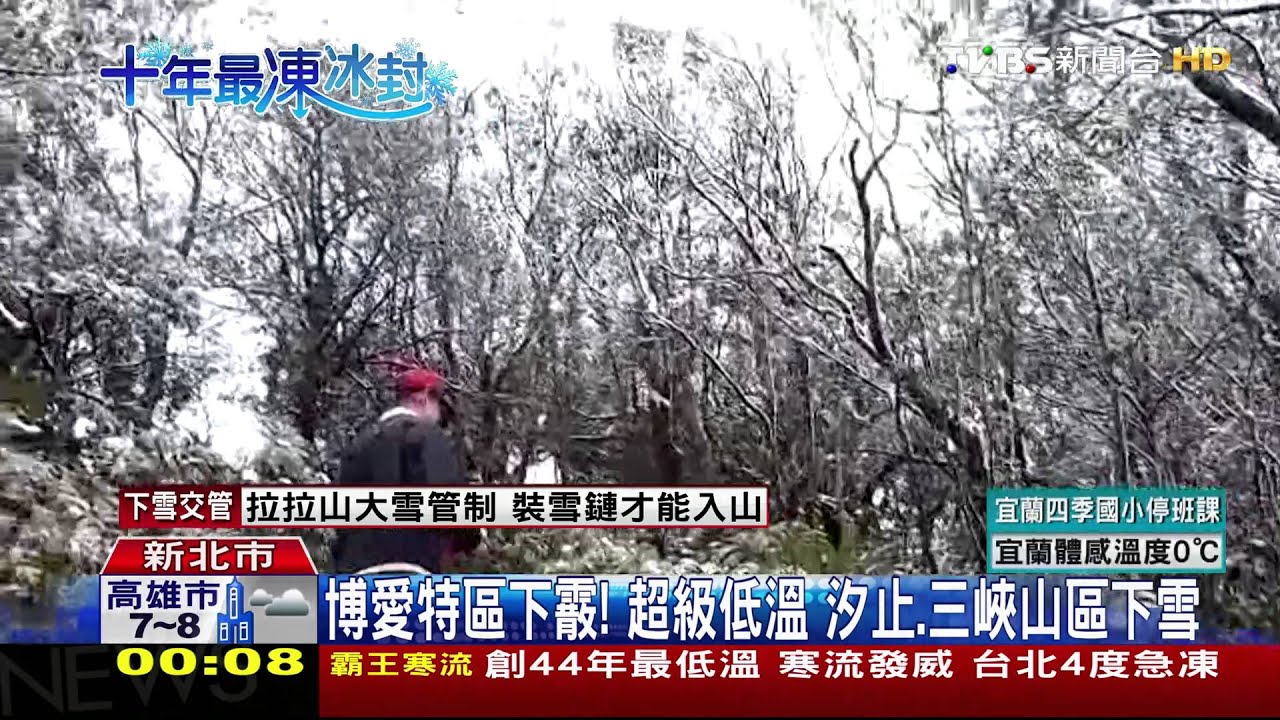 罕見奇景！雙北市飄「冰霰、白雪」　引民眾圍觀