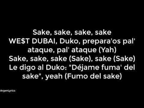 WE$T DUBAI x DUKI  - SAKE 酒 (公式ビデオ) | (Lyrics-Letra) | ArgenLyrics
