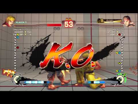 cmpunk1113 (Ken) Vs KNJ973-_- (Ryu) SSF4 AE Ranked Matches - PSN