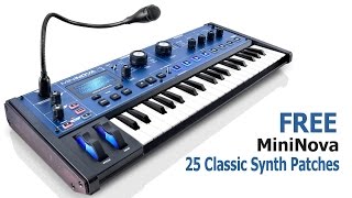 25 FREE MiniNova Classic Synth Patches OMD Depeche Mode Jean Michel Jarre Yazoo The Human League