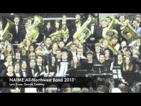 Lyric Essay by Donald Coakley - 2013 All-Northwest Band