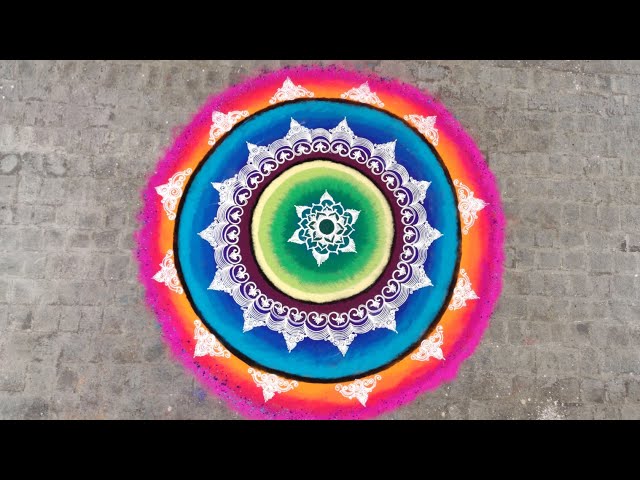 Mandala rangoli design colorful and creative by ganesh vedpathak