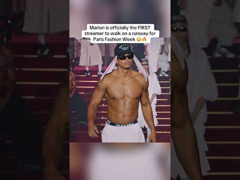 Marlon walks runway for Paris Fashion Week 😳 #marlon #mar3lg #twitchclips #shorts #parisfashionweek