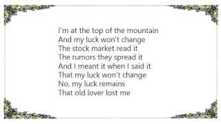 Cliff Richard - My Luck Won't Change Lyrics