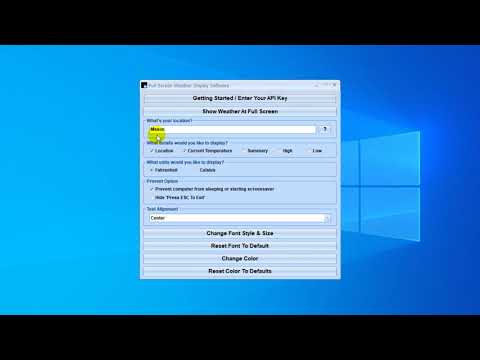 Full Screen Weather Display Software