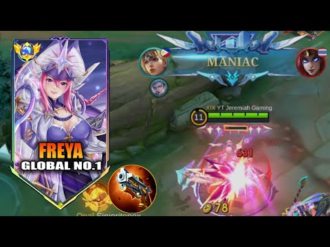 EASY MANIAC USING THIS BUILD ON FREYA??! ( MUST TRY) FREYA BEST BUILD 2025 - MLBB