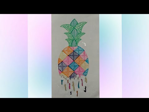 Melting Fruit- Pineapple || Pineapple Mandala and Zentangle Art || Nitika's Creative World