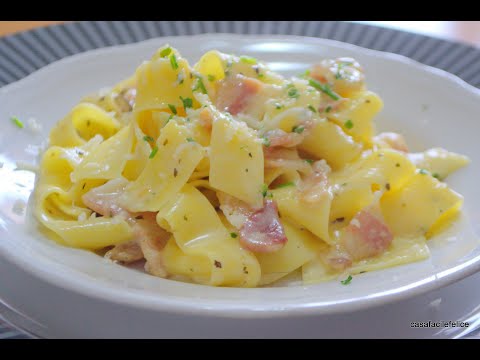 Pappardelle guanciale e scamorza