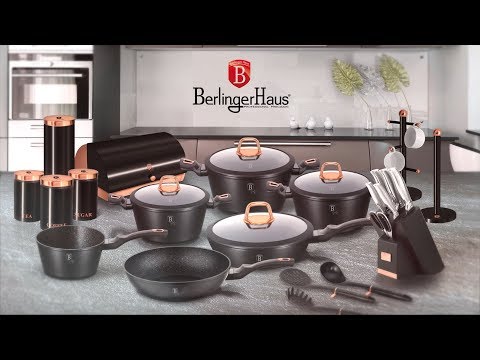 Virtuvinės svarstyklės VIRTUVĖS SVORIS 5kg 1g BERLINGER HAUS Juodas ROSE BH-9431 video