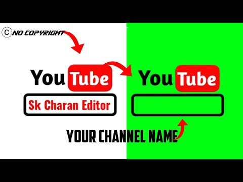 [no copyright] Youtube channel intro | green screen with sound | Chroma key | Sk charan editor 2022