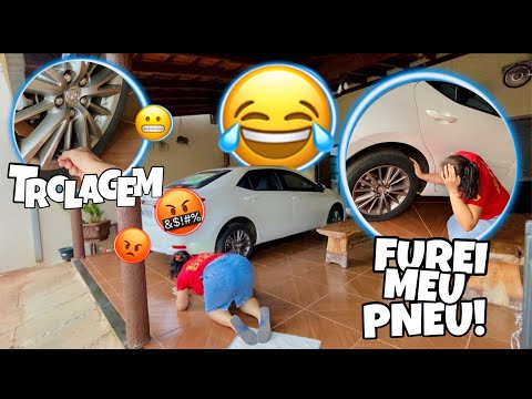 FUREI OS PNEUS DO CARRO DA MINHA MÃE !! TROLAGEM 😂