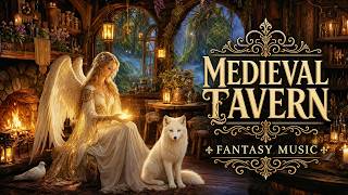 Medieval Tavern ☘️ Relaxing Fantasy Music with Female Vocals &amp; Enchanted Forest Views