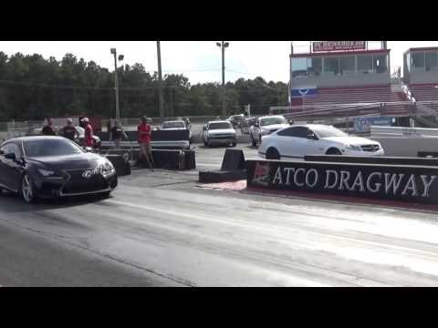 C63 AMG (Stock )VS LEXUS RCF WITH BORLA EXHAUST