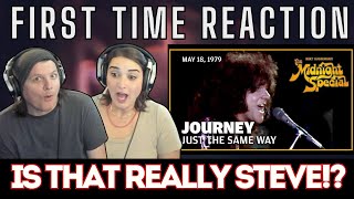 JOURNEY - Just The Same Way [Midnight Special] | FIRST TIME COUPLE REACTION | TRIATHLON PART 1 of 3