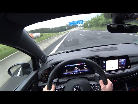 2021 VW Golf 8 R - fast driving on the German Autobahn | POV
