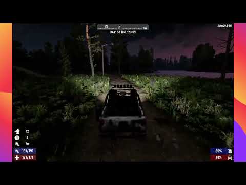 'Fort Moria' Underground Base Tour and Late-night Cruise Through the Wastelands in '7 Days to Die'