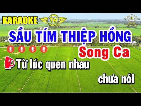 Sầu Tím Thiệp Hồng Karaoke Song Ca Âm Thanh Nhạc Sống | Trọng Hiếu