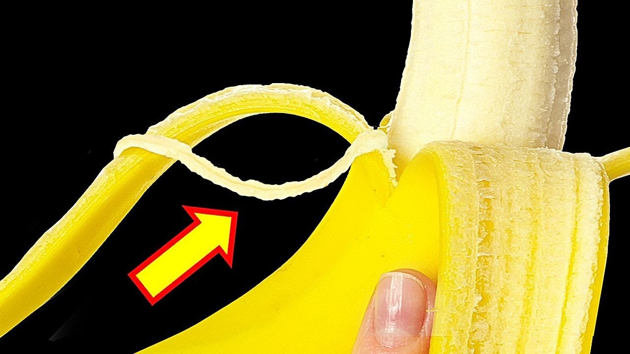 Если вы очищаете банан от длинных волокон, остановитесь