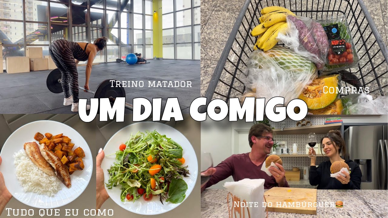VLOG: Treino de posteriores, dicas de almoço saudável, compras no mercado & noite off com marido!