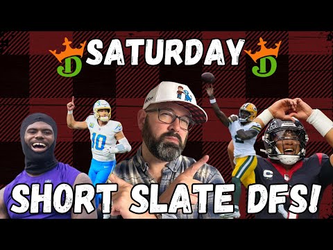 NFL DFS DraftKings Saturday Games Texans-Chargers & Ravens-Packers Strategy, Picks, & Lineups