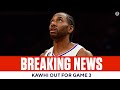 Kawhi Leonard OUT for Game 3 vs Suns | CBS Sports