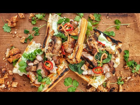 BBQ Pork Belly Banh Mi - Ultimate Vietnamese Sandwich - Live