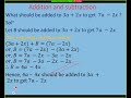 Addition Subtraction Word Problem