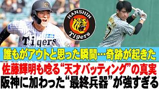 💥誰もがアウトと思った瞬間…奇跡が起きた！佐藤輝明も唸る“天才バッティング”の真実！阪神に加わった“最終兵器”が強すぎる #阪神タイガース #高寺望夢