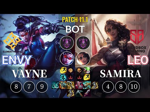EM Envy Vayne vs SB Leo Samira Bot - KR Patch 11.1