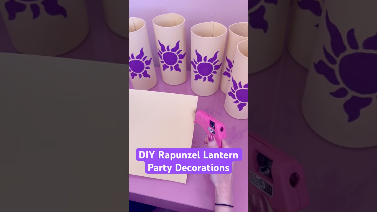 DIY Rapunzel Lantern Decorations For Tangled Themed Childrens Birthday Party
