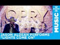 Jason Aldean performs Lights Come On at Opry City Stage in Times Square, New York City