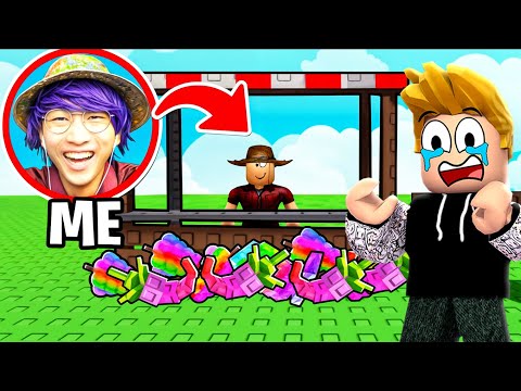 TROLLING As The SHOP KEEPER In GROW A GARDEN...!? (TROLLING MY BEST FRIEND!)