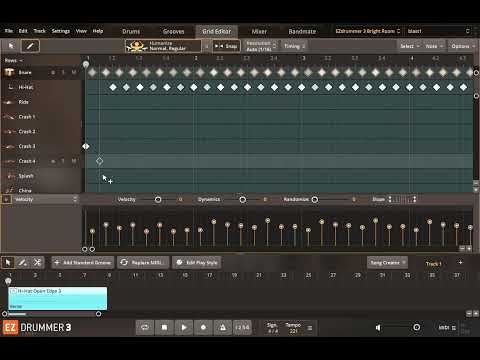 Easily Programming Blast Beat with Grid Editor - EZ DRUMMER 3
