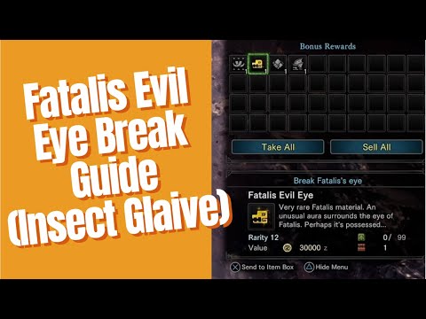 Breaking Fatalis Evil Eye with Insect Glaive!