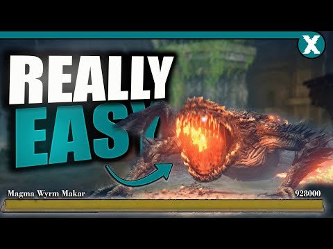 The BEST Way To Cheese MAGMA WYRM MAKAR In Elden Ring - NO DAMAGE!