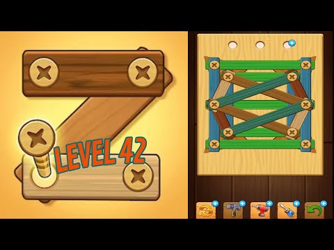 🏅 SCREW PUZZLE: Wood Nut & Bolt 🤪 Level 42 🧩 Gameplay Walkthrough