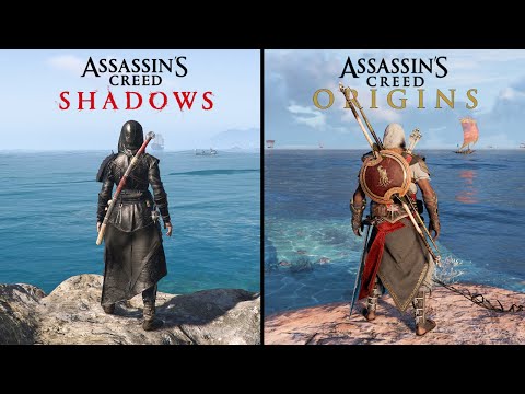 Assassin's Creed Shadows vs Assassin's Creed Origins - Physics & Details Comparison