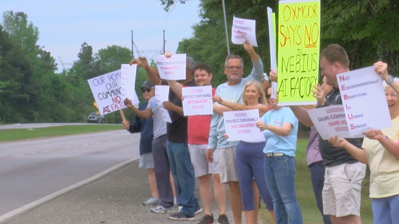 Rally against Nebius data center