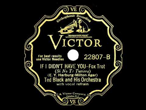 1931 Ted Black - If I Didn’t Have You (Tom Brown, vocal)