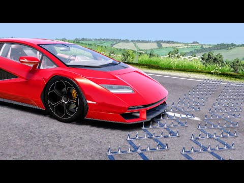 Spike Strip High Speed Crashes #49 – BeamNG Drive | CrashBoomPunk