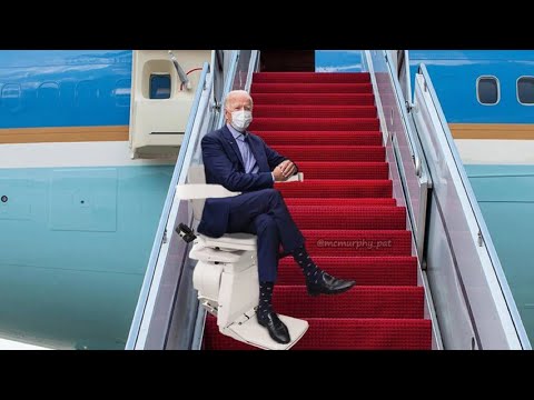 Joe Biden falls down the stairs in the “Keep Up” commercial