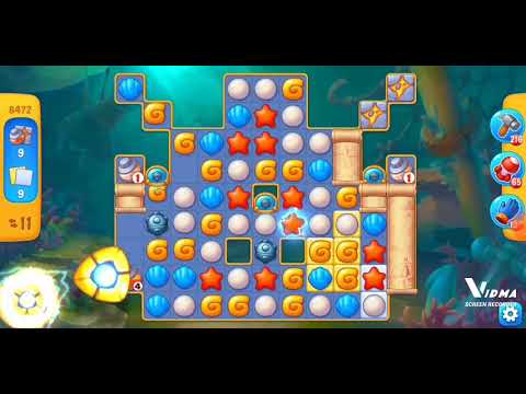 Fishdom. 8472 level no boosters and diamonds. 18 moves