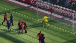 preview picture of video 'Pro Evolution Soccer 2010 DEMO - GAMEPLAY - Barcelona - LIverpool  2 - 0'