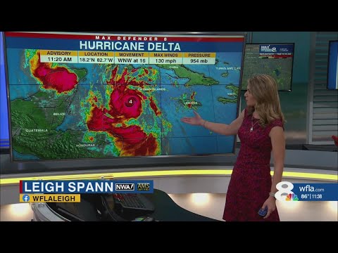 Hurricane Delta rapidly strengthens to Category 4 with 130 mph winds