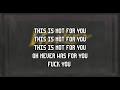 Not For You - Pearl Jam "With Lyrics"