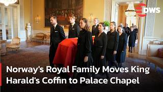 WATCH: King Harald's Coffin Moved to Palace Chapel in Emotional Royal Procession | AC15